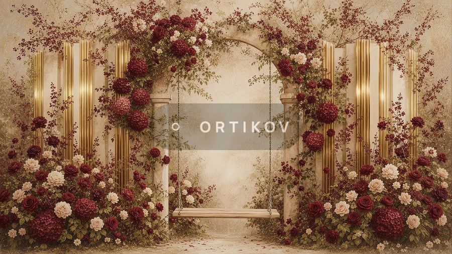 Бордо и золото