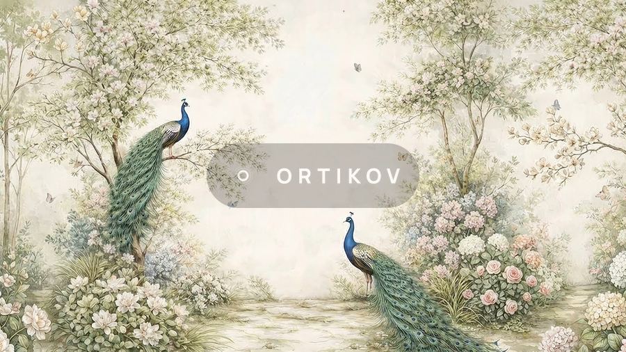 Павлины в саду