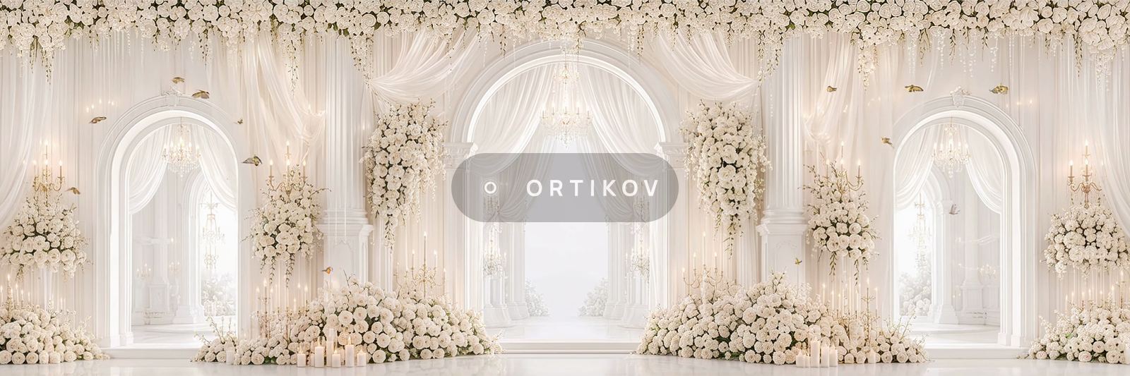 Белые арки и вуаль